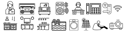 Concierge 24/7, Boombox, Estudio de Grabación, Sistema de Audio Bluetooth, DJ Booth, Lllamadas locales e internacionales grátis, Cerradura Inteligente, WiFi, Cocina Equipada, Teles Inteligentes, Área de Bar, Alberca climatizada, Servicio de Lavado, Páneles Solares, Puff Lounge, Proyectores